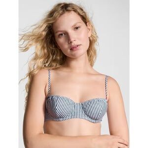 VS Cotton Unlined Balconette Bra Striped